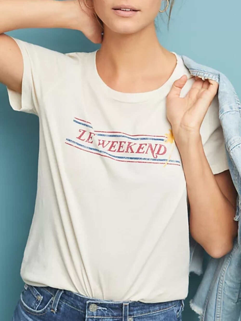 Mate The Label Le Weekend Graphic Tee Size Large